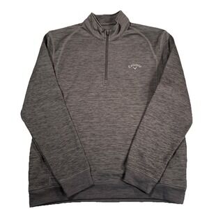 Callaway Sweater Men's SZ Large Black Pullover 1/4 Zip Long Sleeve Golf